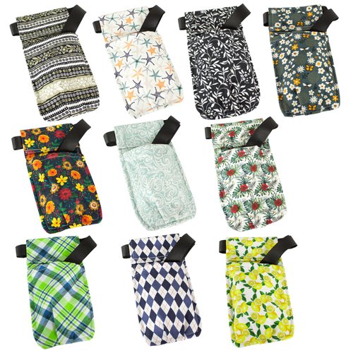 Appease Massage Lotion Bottle Holster - Fun and Stylish Washable Holsters - 100% Cotton Duck Cloth - Removable Belt, Use Ours or Your Own. Our Belt Fits 26-44 Inch Waists - Hibiscus Dreams