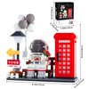 HJPLPXH Space Astronaut Micro Mini Building Block Set with Led Lighting Telephone Booth Kit Pen Holder Gifts for Adults and Kids (2188 Pieces)