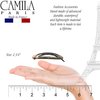 Camila Paris CP3362 French Hair Barrette Clip for Women, Handmade, Onyx, Slide-in Metal-Free Closure, Strong Hold Grip Hair Clips for Girls, No Slip Durable Styling Hair Accessories, Made in France