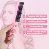 O BRUSHZOO Hair Brush Set with Detangling Brush, Rat Tail Comb, Teasing Trush, Edge Brush (Pink, Curly Hair, Unisex)