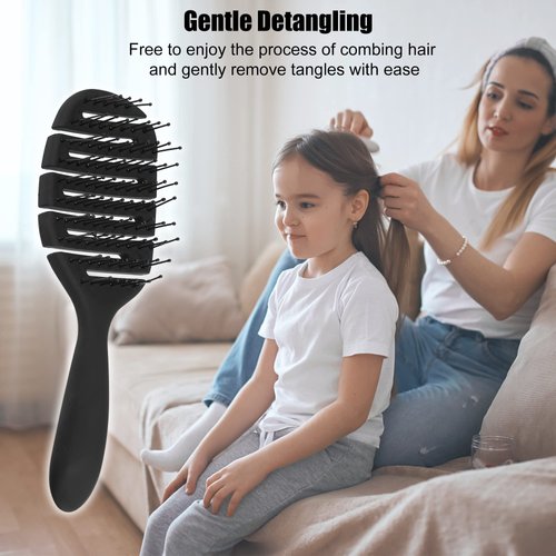 VOCOSTE Wet Hair Brush Speed Dry Hair Brush with Vented Design, Vent Hair Brush for Women, Men Black