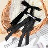 2PCS Velvet Hair Bows Ribbon Hair Clip Black Ponytail Holder Accessories Slides Metal Clips Hair Bow for Women Girls Toddlers Teens Kids
