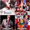 Bowitzki Halloween Makeup Palette 5 Colors Face Body Paint Oil Based with Brush for Zombie Skeleton Clown Witch Football Baseball Sports SFX Costume Cosplay Dress Up (Classic)