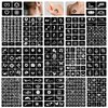 16 Sheets Henna Tattoo Stencils Reusable for Women Girls and Kids, 280+ PCS Tattoo Templates, Airbrush Tattoo Stencil