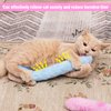 MEWTOGO 6Pcs Cat Kicker Toys with Sound Paper- Kitty Kick Sticks Soft Plush Cat Chew Toy to Squeak- Durable Cat Kick Toy for Indoor Cats Gift Playing(11.8" x 1.6")