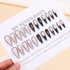 IMRAIN Black Ombre Press on Nails Long Stiletto Fake Nails Matte Rhinestone Extra Long False Nails Full Cover Glossy Glue on Acrylic Nails for Women 24Pcs