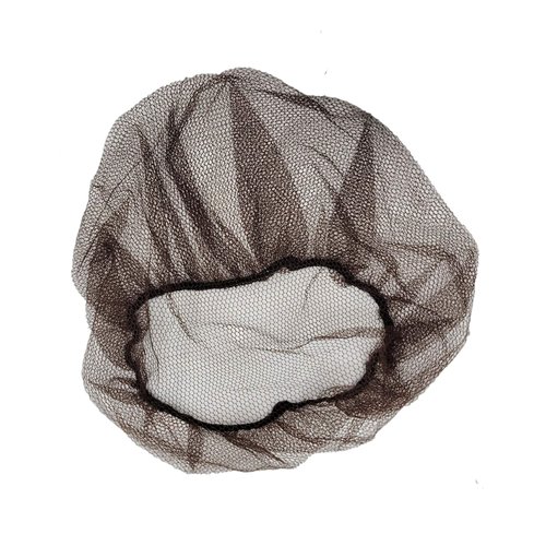 SAFEKO Disposable Honeycomb Nylon Hair Nets | Breathable | 100 Count [BROWN | 28”]