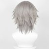 Short Grey Wig for Trailblazer Cosplay, Heat-resistant Synthetic Fluffy Hair Wig + Wig Cap for Game Honkai Star Rail