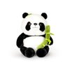 Wanwu World Panda Stuffed Animal 9'' Panda Bear Plush Toys with Bamboo Stuffed Panda Plushies Cute Panda Doll Gifts Black and White (9inch)