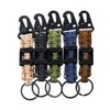 Paracord Planet Handwoven Paracord Keychain with Carabiner and Bottle Opener - 2 Pack (Black)