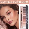 Fusang 12 Colors Naked Eyeshadow Palette,Natural Matte Nude Eyeshadow Palette Shimmer Highly Pigment Eye Shadow Pallete Set Long Lasting & Waterproof Smokey Smokey Glitter Eye Makeup with Brush （A）