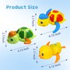 Cuterabit Baby Bath Toys, Floating Wind Up Swimming Turtle and Duck, Bathtub Toys, Pool Toys, Water Toys for Toddlers Boy Girl 3 Pack