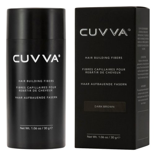 Hair Building Fibers by CUVVA for Fine & Thinning Hair (DARK BROWN) - Thicker Looking Hair in 15 Seconds - 10 Different Shades for Men & Women - 0.87oz