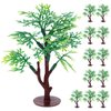 LUOZZY 12Pcs Miniature Tree Dollhouse Model Micro Landscape Trees Mini Plastic Trees for Sand Table Micro Landscape Ornament