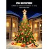 Christmas Decorations Star String Lights - 344 LED 11.8ft 9 Strands Waterfall Tree Lights with Topper Star, 8 Lighting Modes Christmas Lights Indoor Outdoor Decorative for Wedding Yard Party Home