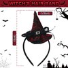 Totelux Halloween Witch Hat Headband Spider web Hair Hoop for Women Girls Cosplay Makeup Costume Decoration Party Supplies Halloween Hair Accessories Red Black