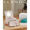 Vlando Kids Musical Jewelry Box for Girls with Drawer, Music Box with Ballerina and Stickers for Birthday Bedroom Decor, Gifts for Girls Kids Christmas Thanksgiving Gifts 2024 - Light Pink
