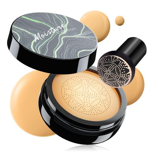 Air Cushion CC Cream Mushroom Head Foundation - Moisturizing BB Cream Foundation, Long-Lasting Waterproof New Mushroom Head Air Cushion CC Cream Concealer for Even Skin Tone (Beige, 1 PCS)