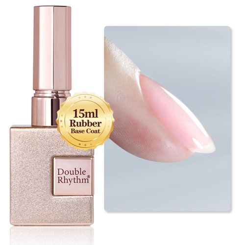 Double Rhythm 0.52Oz Nail Strengthener Rubber Gel Polish Gel Nail Polish in a Bottle for Nail Thi...