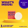 Nudy Rudy Natural Ingredient Bar Soap Organic Shea Butter Soap Bar | Moisturizing Body Soap Bar for Men & Women | No Harsh Ingredients | Berrylicious | Single Bar | 4.2 oz