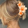 Amariver 4PCS Flower Hair Claw Clips for Women Plumeria Flower Hair Clips Non-slip Cute Claw Clips Flower Hair Clip for Thick Thin Hair Strong Hold Hair Claws Hair Accessories for Women Girls