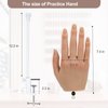Practice Hand for Acrylic Nails with 500 Pcs Nails,Silicone Nail Practice Hand Stand, Flexible Bendable Nail Training Mannequin Hand for Nails Practice Nail Art Tools Single Right Hand Nude