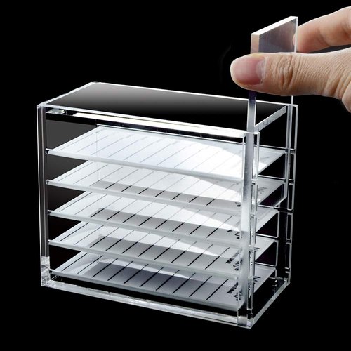 NAGARAKU Magnetic Lash Extension Storage Box, False Eyelashes Organiser Box 5 Layers Dustproof Eyelash Extensions Storage Volume Lash Makeup Tools Case Transparent Box with Magnetic Eyelash Plate