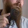 Mini Wide Tooth Comb,Small Travel Purse Hair Detangling Comb Beard Comb for Curly Wavy Hair Portable Care Comb Shower Comb Travel Combs for Men Women - Best Styling Comb for Wet,Dry,Long Hair (Black)