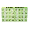 31 compartments, 1 per Day, 4 Week Monthly Pill Organizer by Promed. Includes Tray and 8 Removable compartments. (Green)