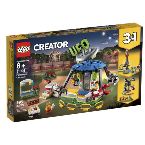 LEGO Creator 3in1 Fairground Carousel 31095 Building Kit (595 Pieces)