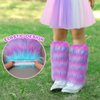 Tacobear Unicorn Costume for Girls with Fluffy Gloves, Furry Leg Warmers, Tutu Skirt, Horn Headband, Halloween Birthday Gift Toy Dress Up Clothes Outfit Unicorn Dresses for Little Girls 4 5 6 7 8