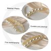 FRCOLOR Pearl and Fishtail Banana Clip, Jumbo Hair Clasps with Faux Pearls for Ponytail Styling