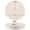 SCOTTCHEN Extra Thick Buffing Polishing Wheel 6 inch (70 Ply) for Bench Grinder Tool with 1/2" Arbor Hole 2 PCS