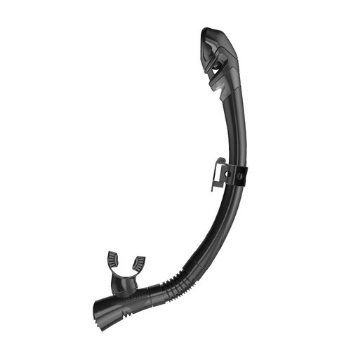 SEAC Fast Dry, Snorkel for Adults with Dry Top and Purge Valve, Black, One Size
