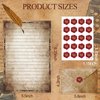 Mini Vintage Stationery Set Stationery Paper for Writing Letters Double Sided Printing (50 Stationery Papers + 50 Matching Envelopes) 60 Vintage Round Dot Stickers, 5.5 x 8.25 Inch, 10 Designs