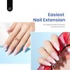 Beetles Gel Nail Kit Easy Nail Extension Set 5 In 1 Nail Glue Gel Base Coat with Pre shaped Medium Coffin Soft Gel Nail Tips and Led Nail Lamp Acrylic Nail Clipper Nail Art Design Gifts for Women