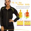 SEXYWG Women Sauna Jacket Slimming Sweat Sauna Suit Sauna Shirt Long Sleeve Workout Tops Body Shaper