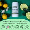 MONA BRANDS All Natural Magnesium Deodorant for Women & Men | Baking Soda & Aluminum Free (Bergamot Lemon) 2.65oz