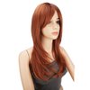 Long Wig with Bangs Ginger Wigs for Women Copper Wig Auburn Wig Synthetic Wig Orange Wigs with Curtain Bangs 20 Inches #350 Straight Wigs for White Women (#Copper Ginger)