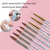 31Pcs Nail Art Brushes Set, Professional Nail Art Brush Dotting Tools Kit, Nail Dust Brush Nail Painting Brush Striping Nail Liner Brush Nail Dotting Pen for DIY Nail Art Designs