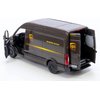 Road Tape Diecast Toy Trucks Set- Reusable, Realistic Road Tape, UPS Sprinter Van, and United States Postal Mail Truck- Pullback Truck Toys with Detailed Interior, Moveable Openable Door