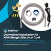 Eastman Dishwasher Installation Kit, 6 Foot Supply Line, 3/8 Inch x 3/8 Inch Compression, 6 Foot 3-Prong Straight Power Cord, Braided Stainless Steel Dishwasher Connectors, 41150