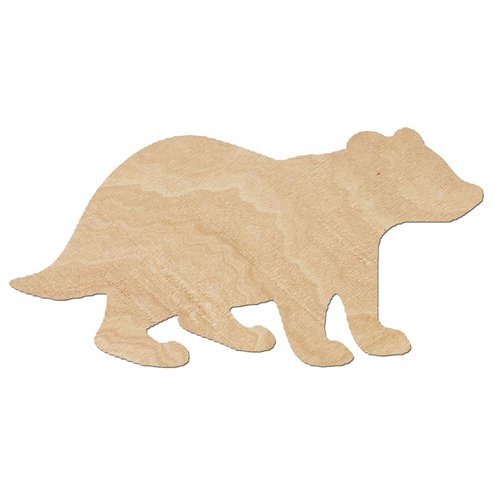 Badger Wood Cutouts for crafts, Laser Cut Wood Shapes 5mm thick Baltic Birch Wood, Multiple Sizes Available