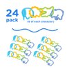 Nuby Animal Click Linkables, 24 Colorful Links for Strollers, Car Seats, & Travel, 3+ Months