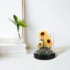 Sunflower Building Blocks Set with Dust Cover, Flower Bouquet Micro Blocks for Adults and Kids, DIY Botanical Decor for Home and Office, Creative Gift for Women, 545 PCS