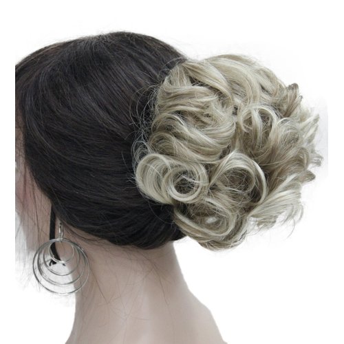 Lydell Short Ponytail Hair Piece Extension Wavy Claw Clip In/on Hairpiece (H16/613 Blonde Highlig...