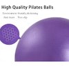 JUFANGFIN Pilates Exercise Ball Mini 6 Inch Yoga Barre Workout Fitness Balance Physical Therapy Squishy Balls for Home with Pump(Purple)