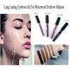 Waterproof Eyebrow Gel for Long Lasting Makeup, Semi-permanent Eyebrow Gel,Sweat Resistant, Full Natural, Brow Pen Tinted Makeup (Black/Brown)