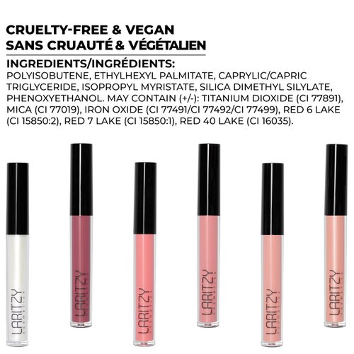 LARITZY COSMETICS Holographic Lip Gloss – Hydrating Non-Sticky Topcoat – 3.1 g (0.1 oz) (Knockout)