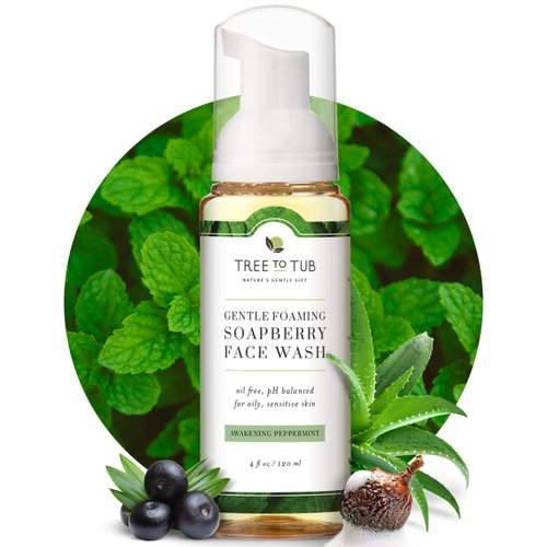 Tree to Tub Sensitive Skin Face Wash for Oily or Combination Skin - Gentle Tea Tree Face Cleanser...